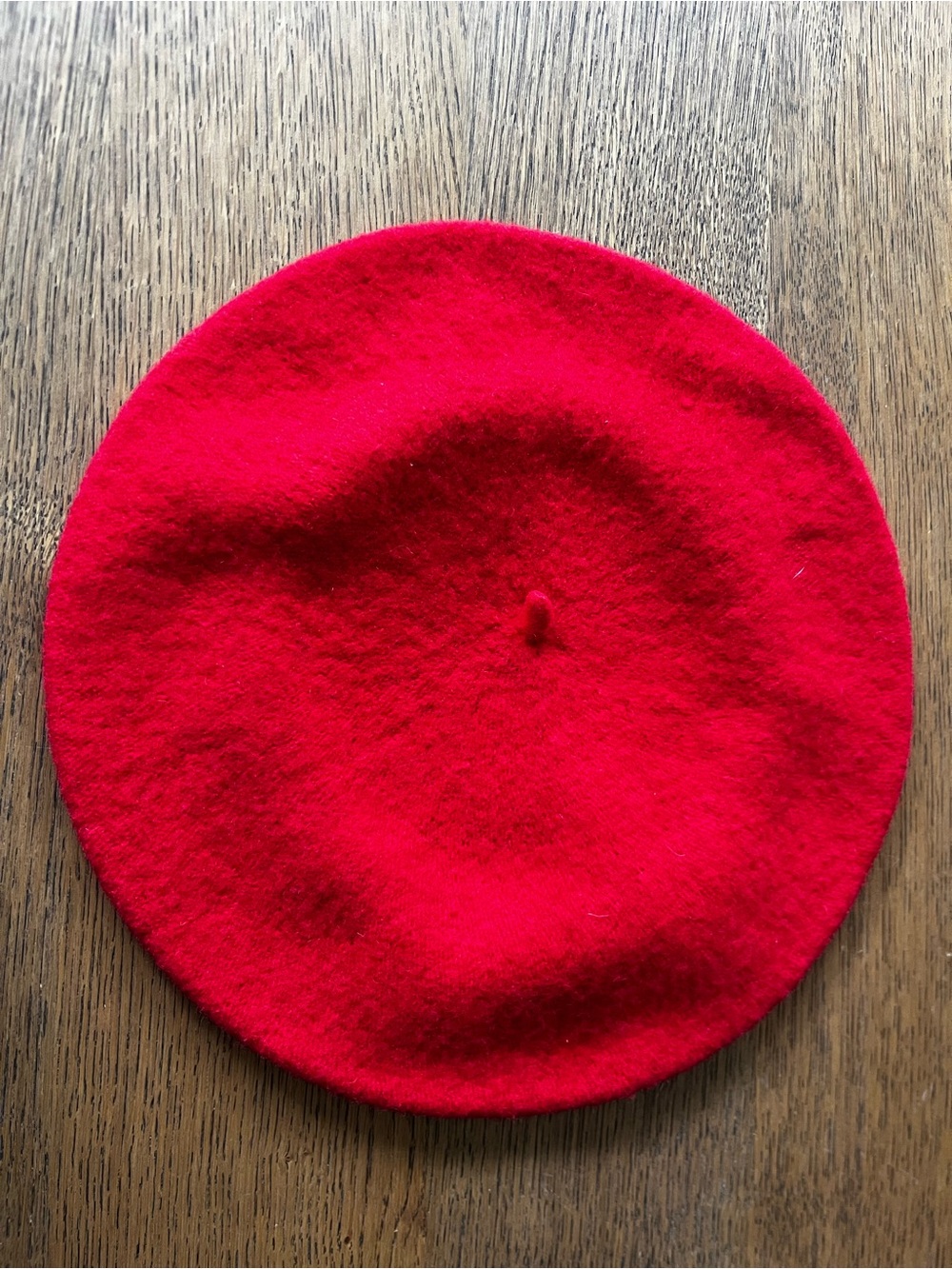 Vintage Red Wool Beret